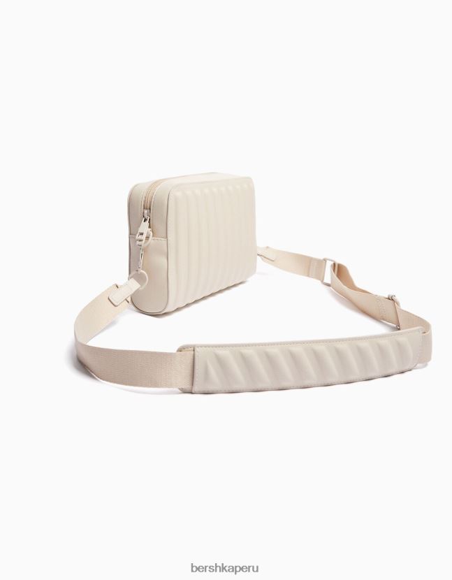 crema Bershka hombres bolsa de mensajero de piel sintética 806J6B3595