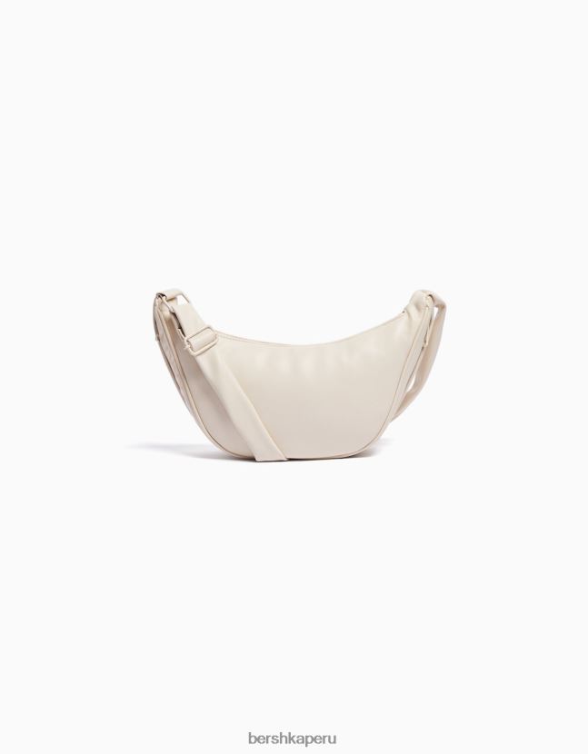 crema Bershka hombres bolso de piel sintética con correa ajustable 806J6B3594