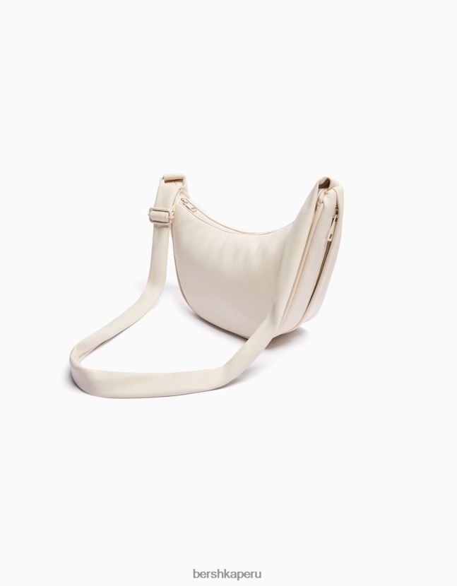 crema Bershka hombres bolso de piel sintética con correa ajustable 806J6B3594