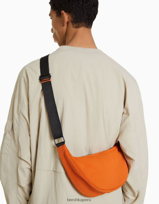 naranja Bershka hombres bolso de mezcla de nailon con correa ajustable 806J6B3600