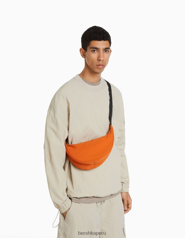 naranja Bershka hombres bolso de mezcla de nailon con correa ajustable 806J6B3600