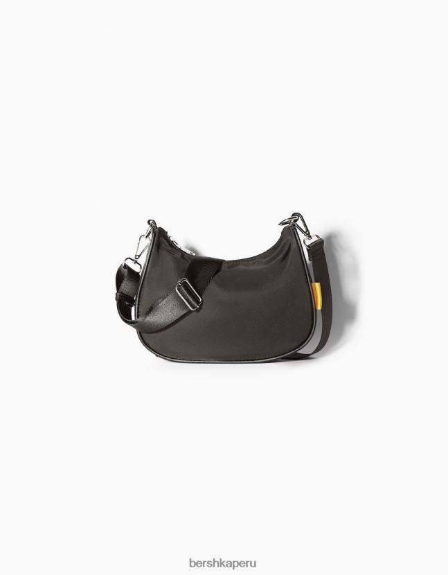 negro Bershka hombres bolso bandolera con correa 806J6B3589