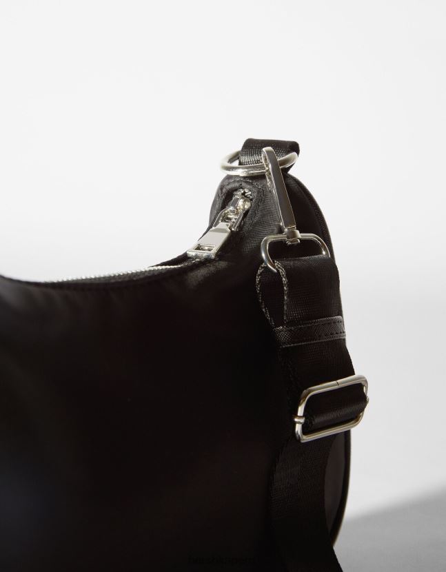 negro Bershka hombres bolso bandolera con correa 806J6B3589