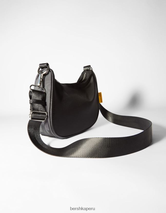negro Bershka hombres bolso bandolera con correa 806J6B3589