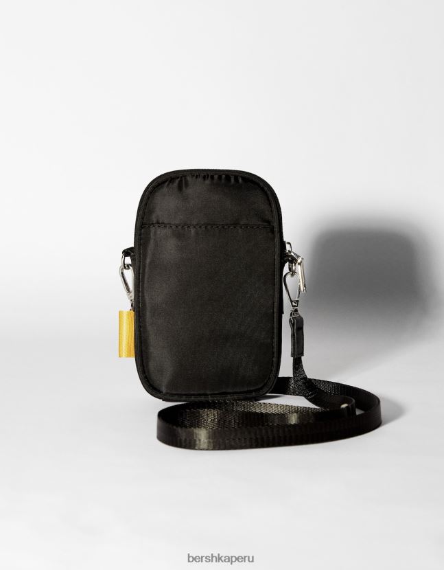 negro Bershka hombres bolso bandolera para teléfono móvil 806J6B3602