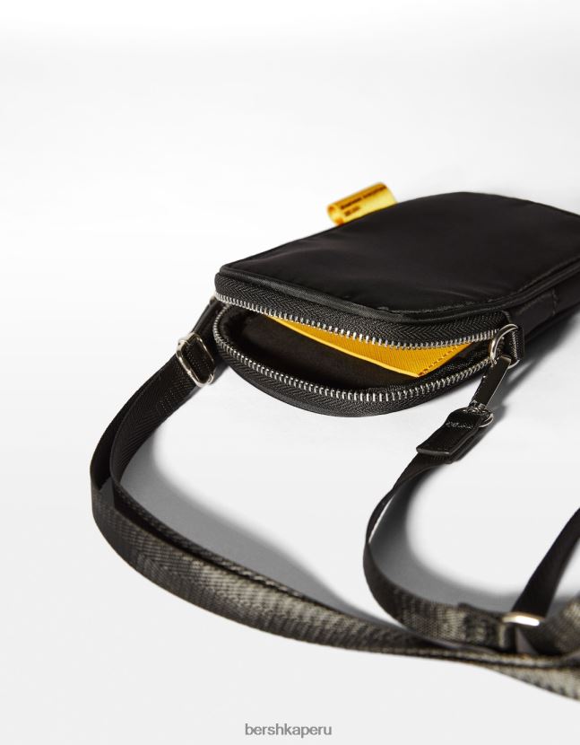 negro Bershka hombres bolso bandolera para teléfono móvil 806J6B3602