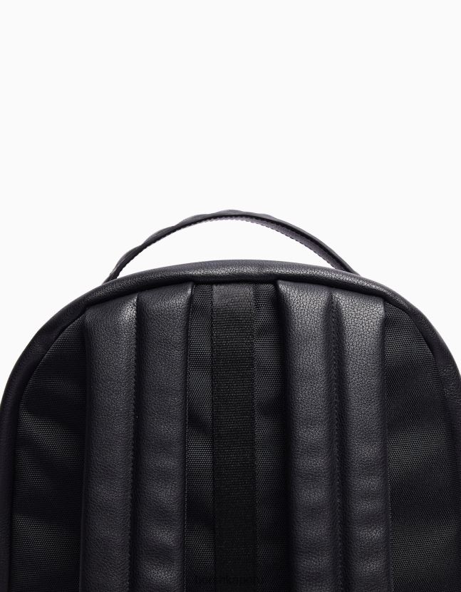 negro Bershka hombres mochila de piel sintética 806J6B3588