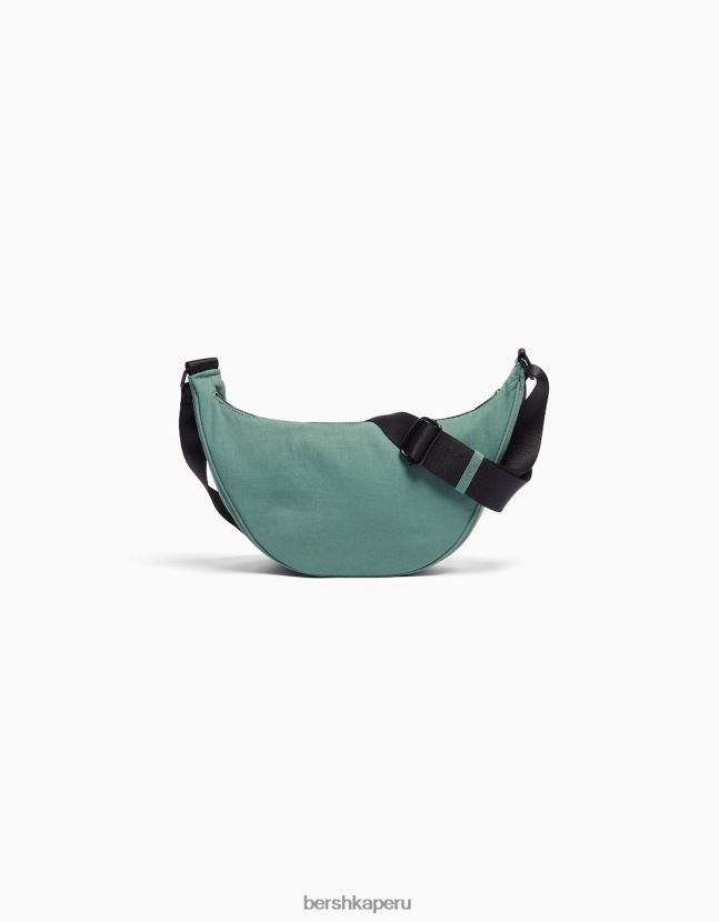 verde Bershka hombres bolso de mezcla de nailon con correa ajustable 806J6B3598