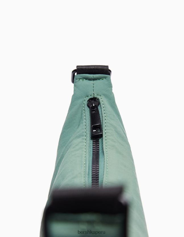 verde Bershka hombres bolso de mezcla de nailon con correa ajustable 806J6B3598