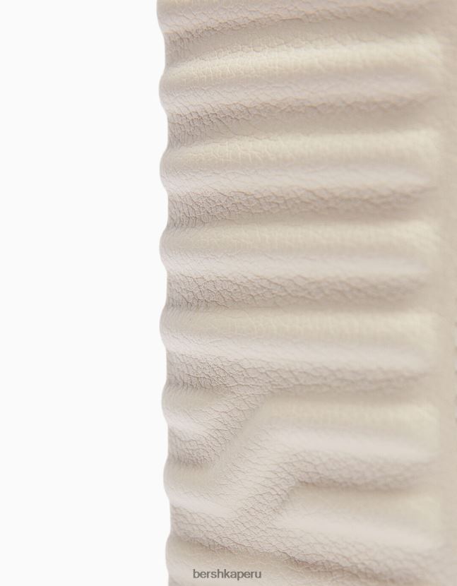 crema Bershka hombres tarjetero de piel sintética con correa 806J6B3609
