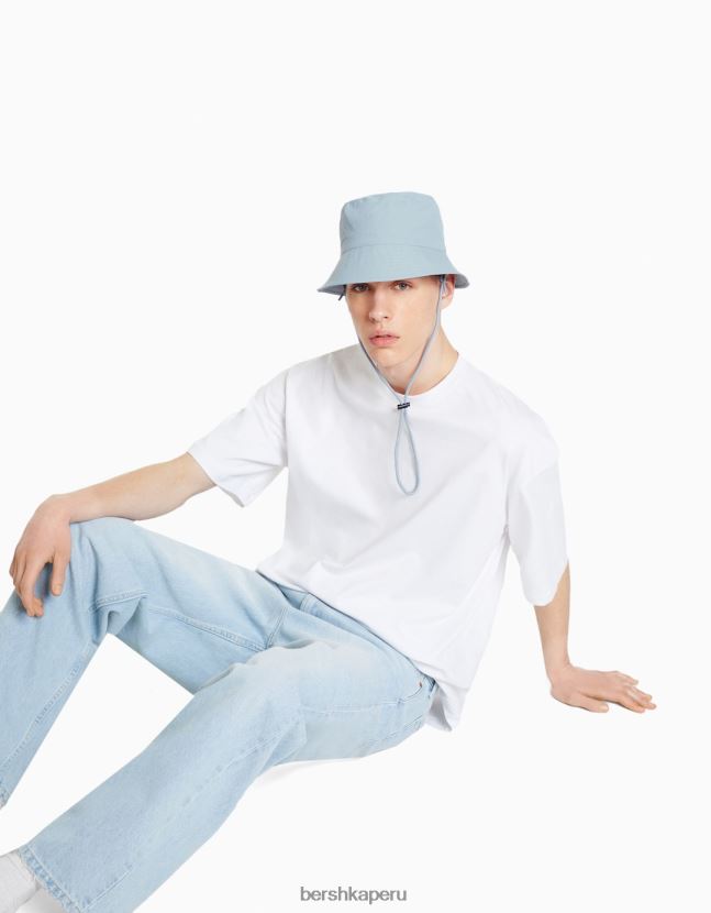 azul Bershka hombres sombrero de lluvia de nailon con correas 806J6B3613