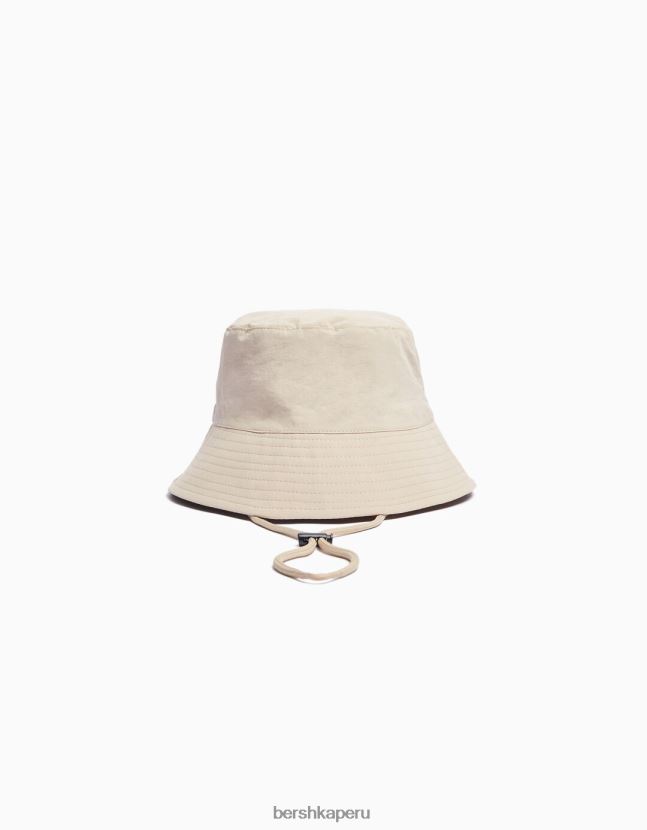 blanco Bershka hombres sombrero de lluvia de nailon con correas 806J6B3611