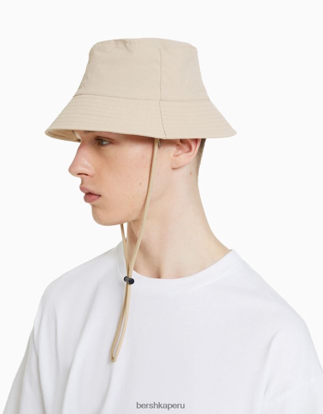 blanco Bershka hombres sombrero de lluvia de nailon con correas 806J6B3611