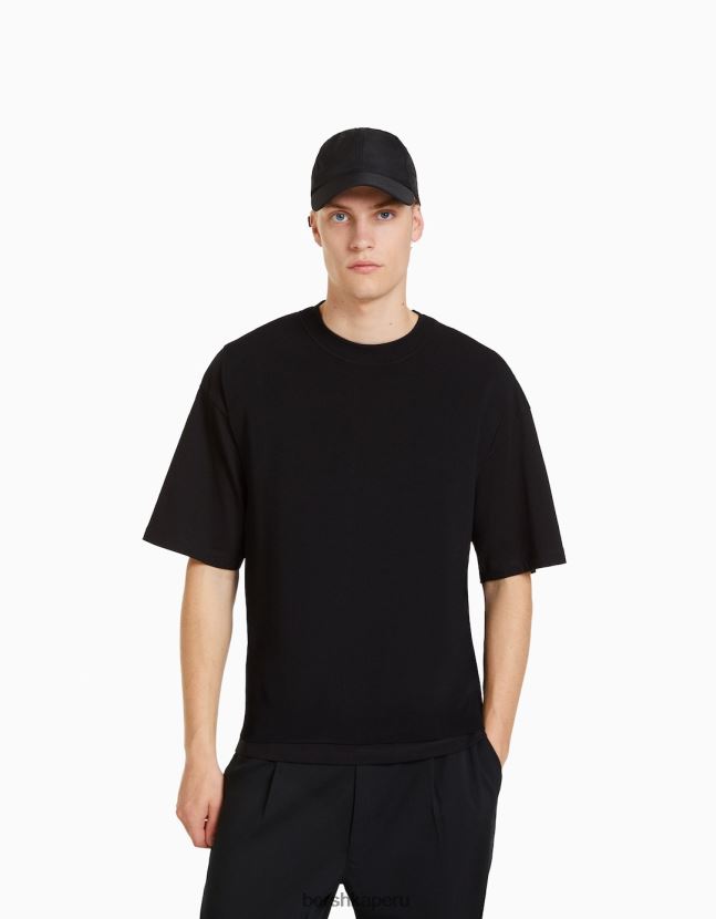 negro Bershka hombres gorro de nailon técnico 806J6B3615