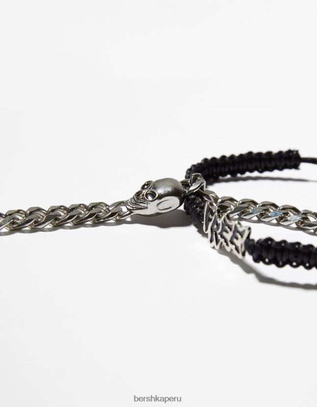 negro Bershka hombres juego de 5 pulseras cruzadas 806J6B3658