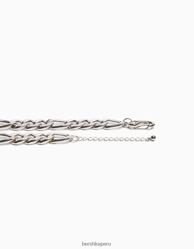 plata Bershka hombres collar de perforación 806J6B3692