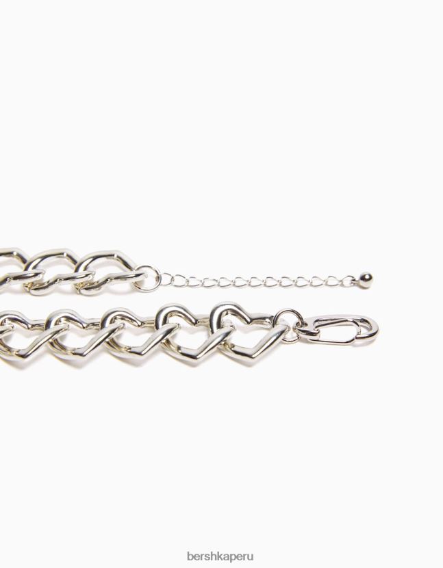 plata Bershka hombres pack 3 anillos y collar 806J6B3677