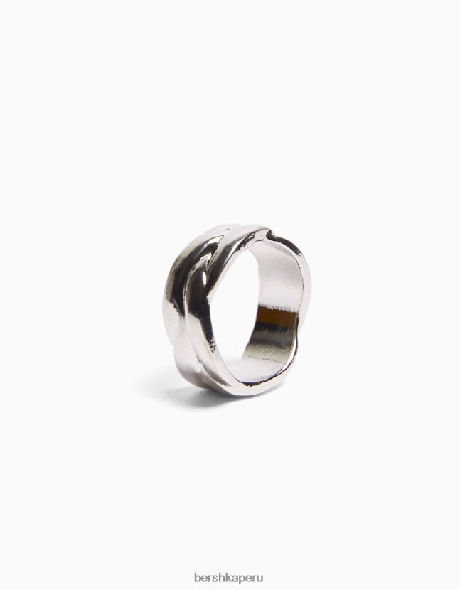 plata Bershka hombres pack de 3 anillos anudados 806J6B3649