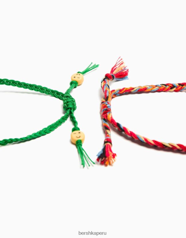 rojo Bershka hombres pack de 2 collares de cuentas 806J6B3676