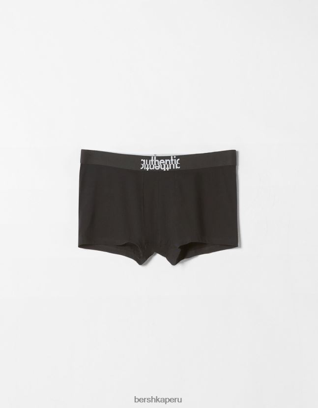 negro Bershka hombres set de 3 calzoncillos con letras 806J6B3430