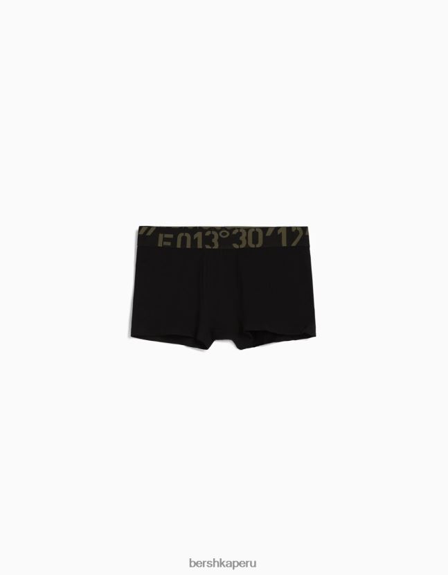 negro Bershka hombres set de 3 calzoncillos de un solo color 806J6B3428