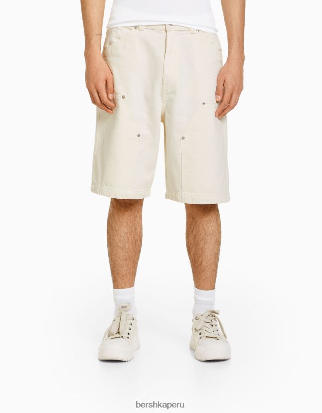 arena Bershka hombres bermudas de carpintero de algodón 806J6B3294