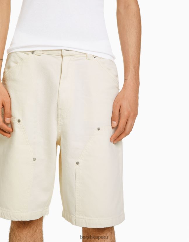 arena Bershka hombres bermudas de carpintero de algodón 806J6B3294