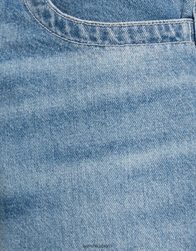 azul claro Bershka hombres bermudas vaqueras muy holgadas de los 90 806J6B3376