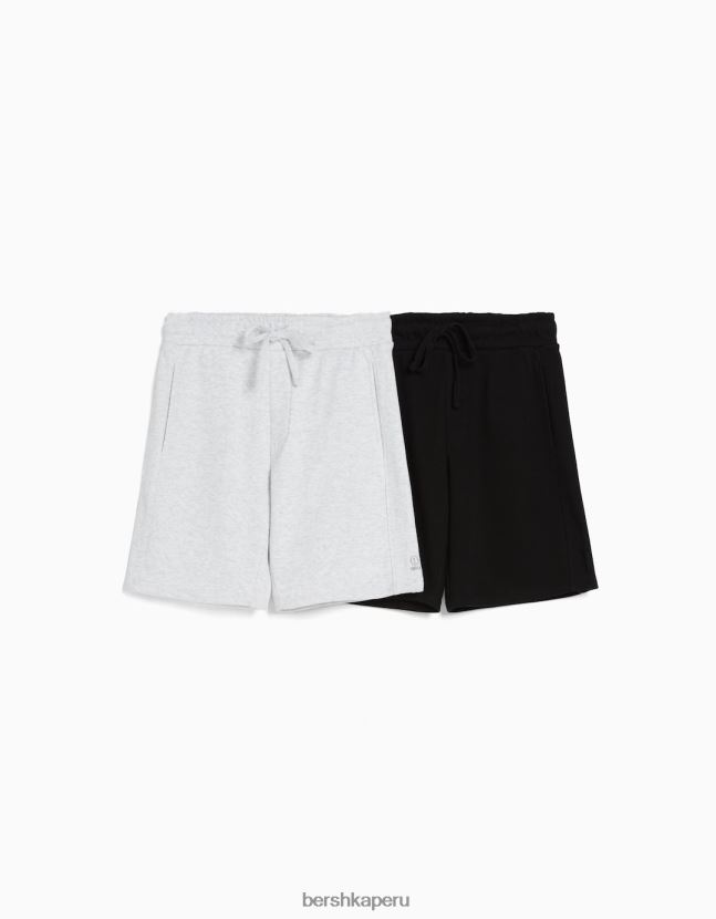 multicolor Bershka hombres pack de 2 bermudas peluche 806J6B3379