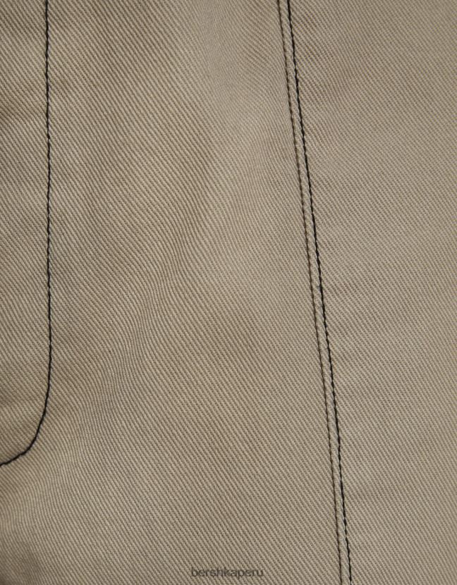 negro Bershka hombres pantalones de chándal cargo con diseño colour block 806J6B3277