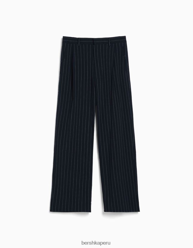 Armada Bershka hombres pantalones de vestir a rayas diplomáticas 806J6B3273
