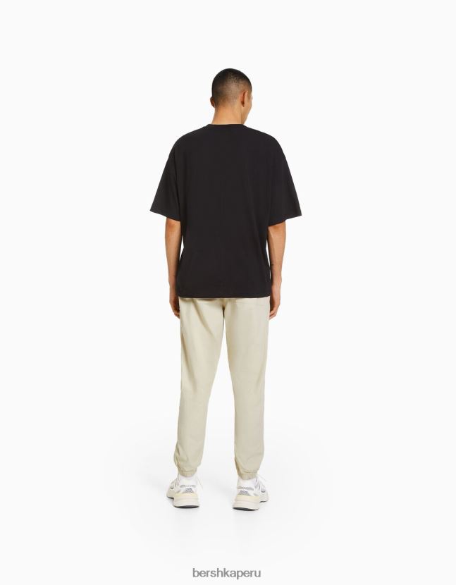 arena Bershka hombres pantalones de chándal de algodón 806J6B3259