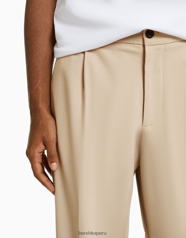 arena Bershka hombres pantalones de vestir anchos estilo jogger 806J6B3023