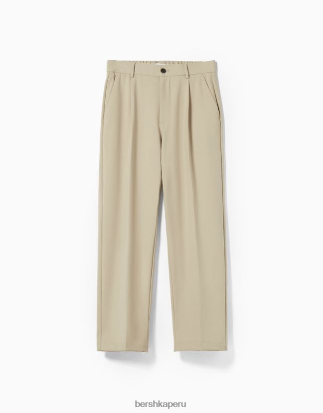 arena Bershka hombres pantalones de vestir anchos estilo jogger 806J6B3023