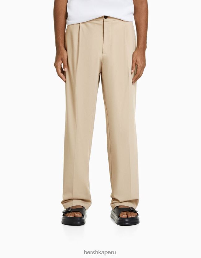 arena Bershka hombres pantalones de vestir anchos estilo jogger 806J6B3027