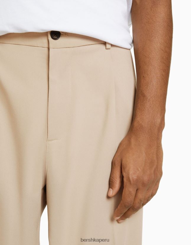 arena Bershka hombres pantalones de vestir anchos estilo jogger 806J6B3031