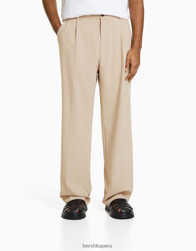 arena Bershka hombres pantalones de vestir anchos estilo jogger 806J6B3031