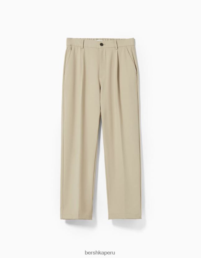 arena Bershka hombres pantalones de vestir anchos estilo jogger 806J6B3266