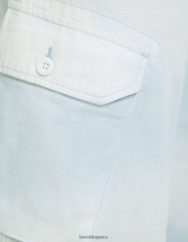 azul Bershka hombres pantalones cargo de algodón tie-dye 806J6B3265