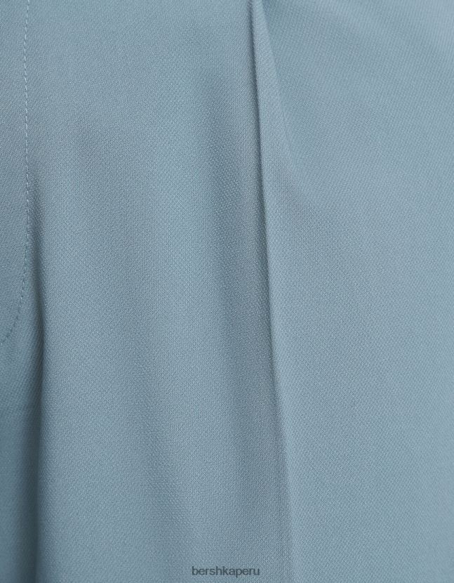 azul claro Bershka hombres pantalones de vestir anchos estilo jogger 806J6B3028