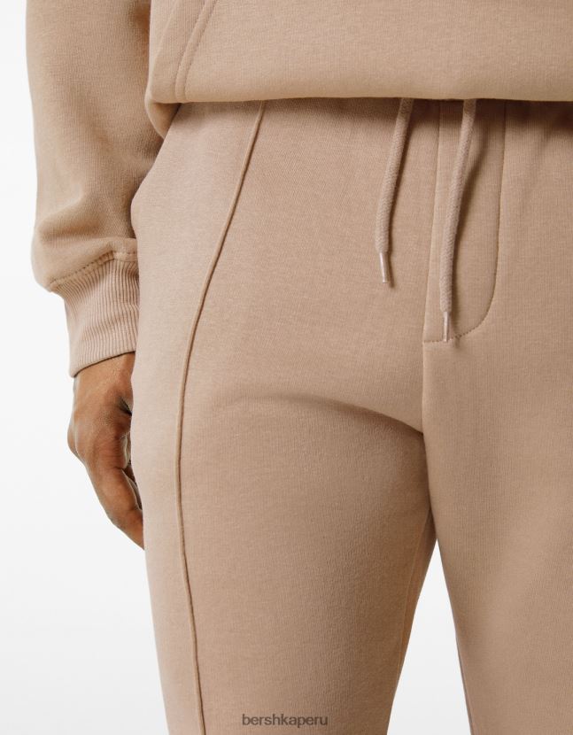 camello Bershka hombres pantalones de chándal de felpa 806J6B3268