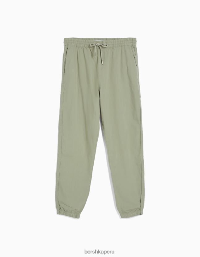 caqui Bershka hombres pantalones de chándal de algodón 806J6B3260