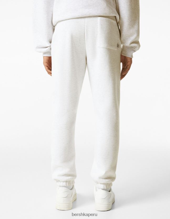 gris Bershka hombres pantalones de chándal de felpa 806J6B3270