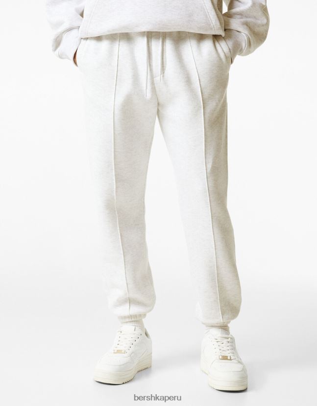gris Bershka hombres pantalones de chándal de felpa 806J6B3270