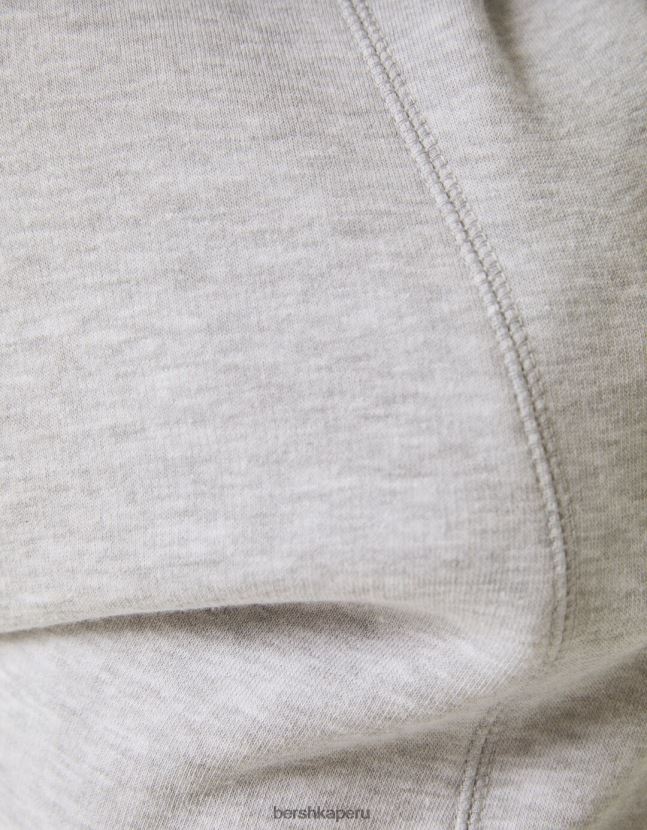 gris Bershka hombres pantalones deportivos de felpa con costuras 806J6B3217
