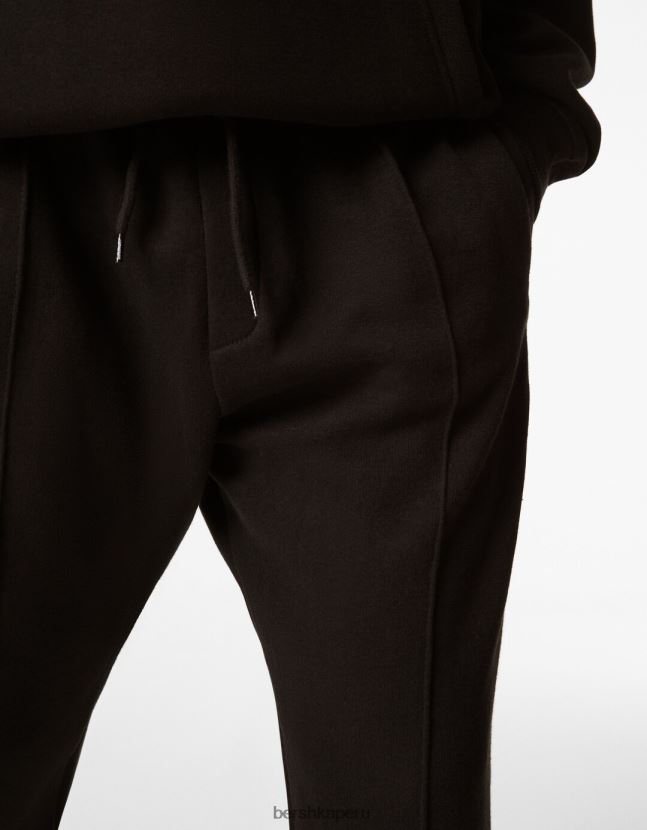 negro Bershka hombres pantalones de chándal de felpa 806J6B3269