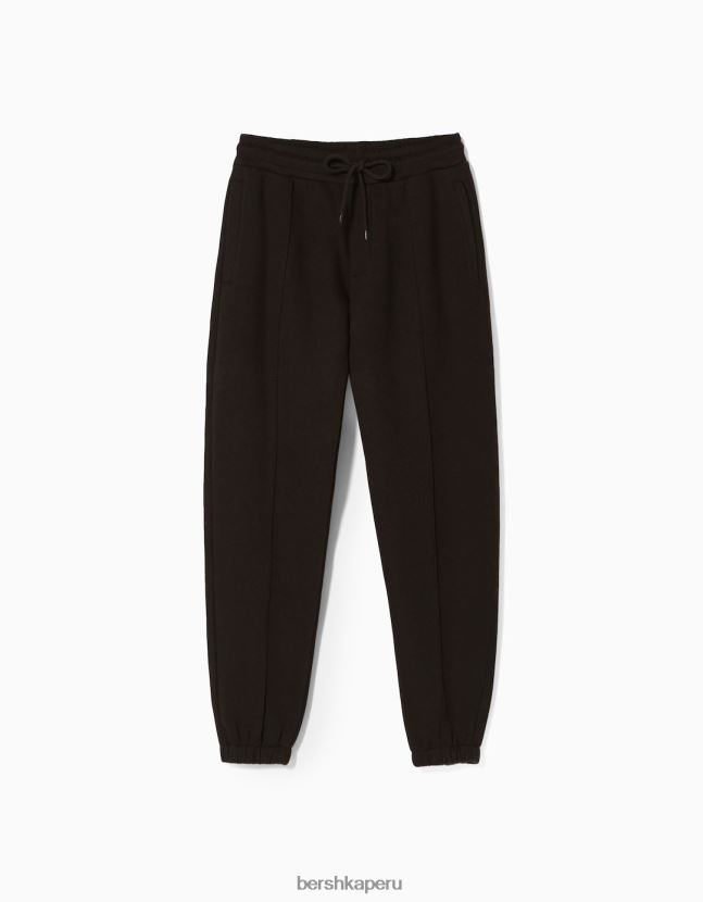 negro Bershka hombres pantalones de chándal de felpa 806J6B3269