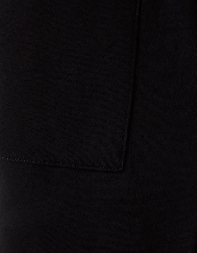 negro Bershka hombres pantalones deportivos de felpa con costuras 806J6B3216