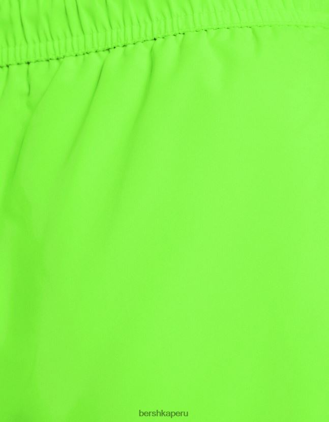 cal Bershka hombres shorts de playa básicos de neón 806J6B3390