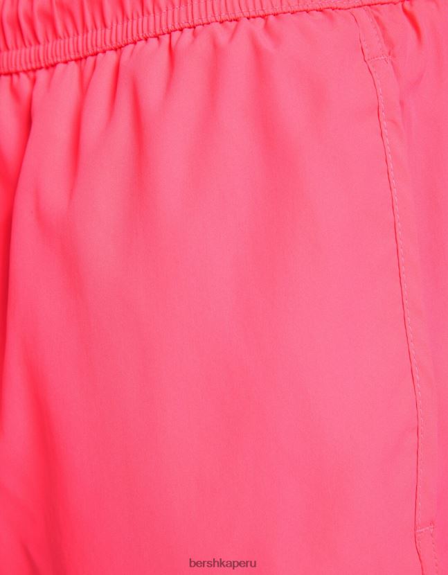 fucsia Bershka hombres shorts de playa básicos de neón 806J6B3389